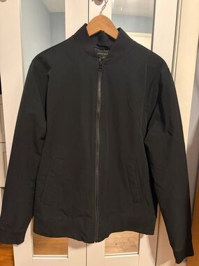 Banana Republic Men Black Bomber Jacket
